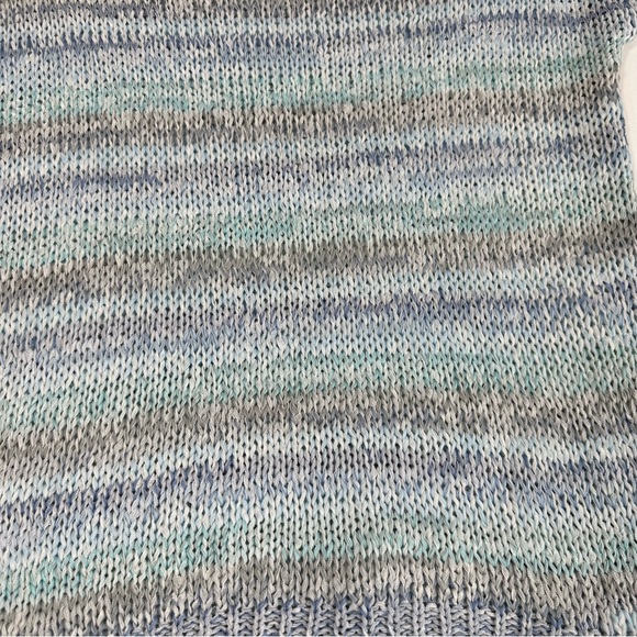 Carolyn Taylor Womens Chunky Knit Pastel Coastal Color block Sweater Size XL - Picture 7 of 7